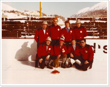 St. Moritz 1980 oben: Kienle Alois, Wenisch Martin, Guggenmoos Xaver, Benesch Rudi, unten: Bauer Johann, Dubay Michi, Reitinger Wiggerl, Heinrich Bernhard St. Moritz 1980 oben: Kienle Alois, Wenisch Martin, Guggenmoos Xaver, Benesch Rudi, unten: Bauer Johann, Dubay Michi, Reitinger Wiggerl, Heinrich Bernhard